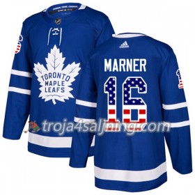 Toronto Maple Leafs tröja Mitchell Marner 16 Adidas 2017-2018 Blå USA Flag Fashion Authentic - NHL Tröjor Herr